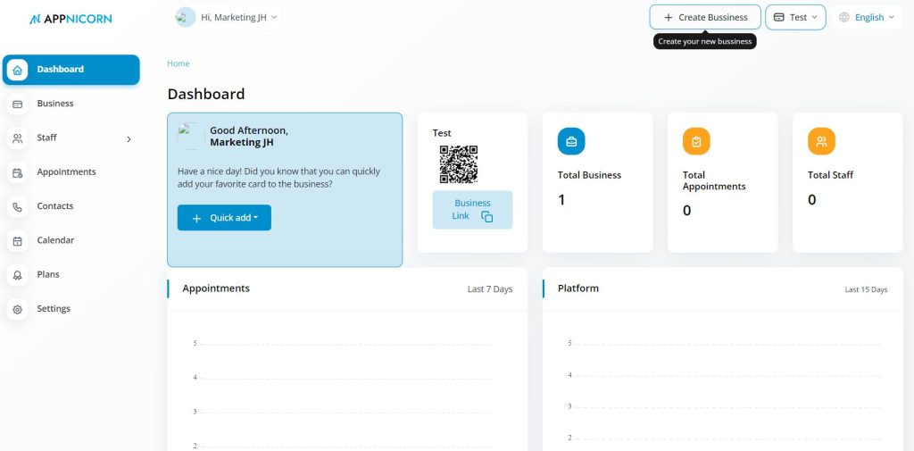 Dashboard Layout of 3Ccard