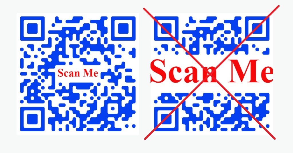 Avoid using large and long text in QR Code.